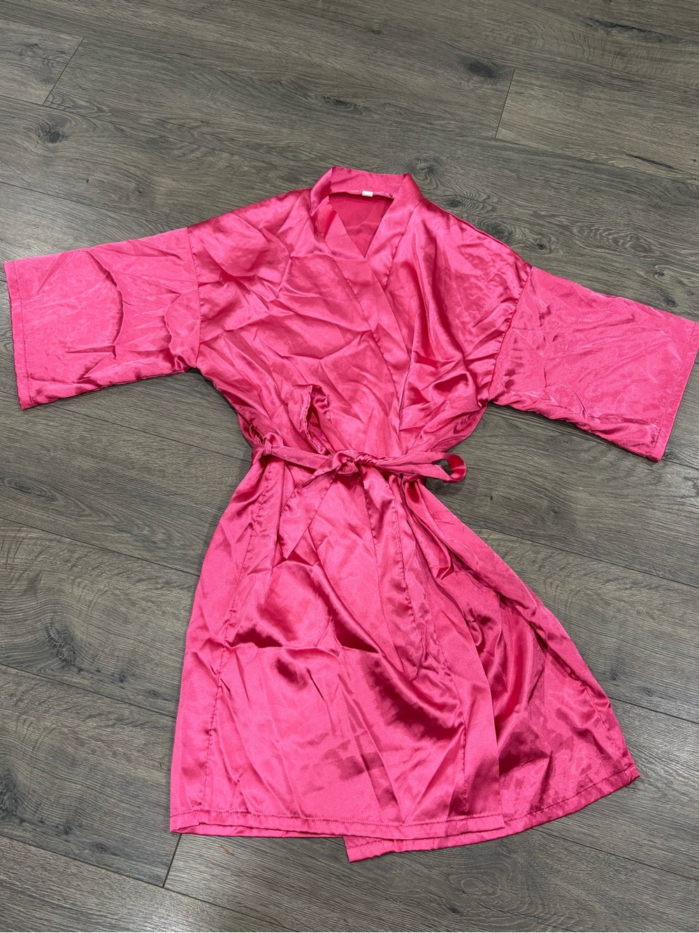 Never Wore! Silky Hot Pink Wrap Robe for Women